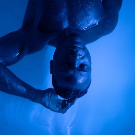 Man floating in therapy pool